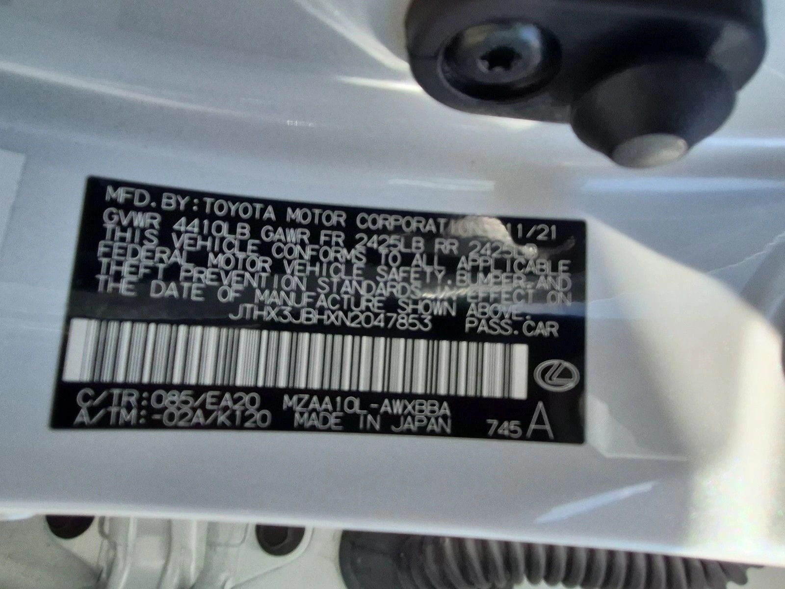 Used 2022 Eminent White Pearl Lexus UX 200 image 24